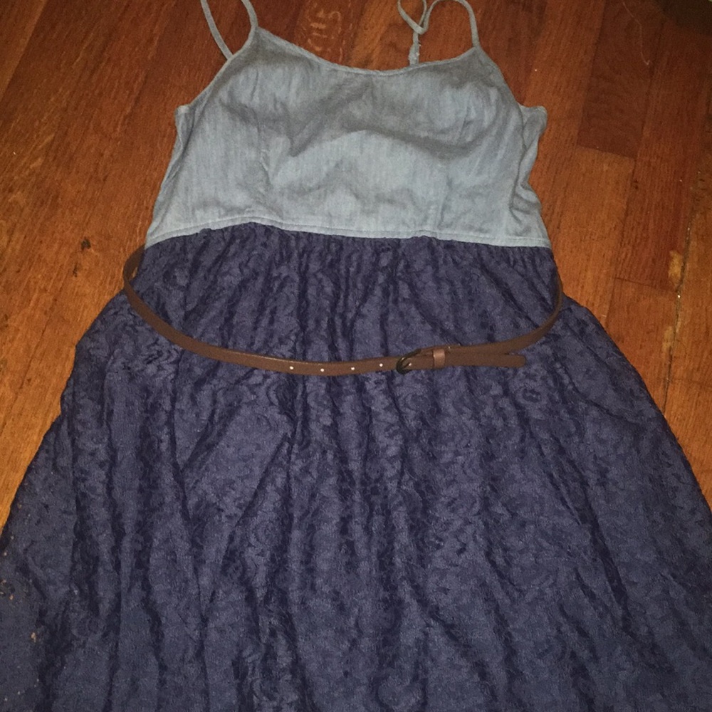 Iike new blue dress (Jean/lace material)